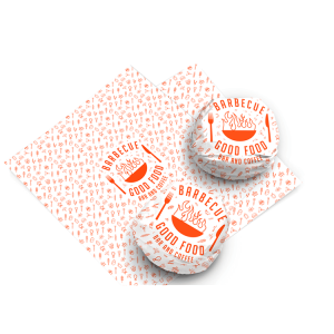Fábrica personalizada China de boa calidade Logo personalizado barato Papel para alimentos a proba de aceite a proba de graxa Papel de envolver para hamburguesas con logotipo personalizado