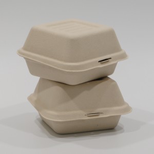 Contenitore per alimenti in polpa di bagassa biodegradabile per stoviglie da asporto