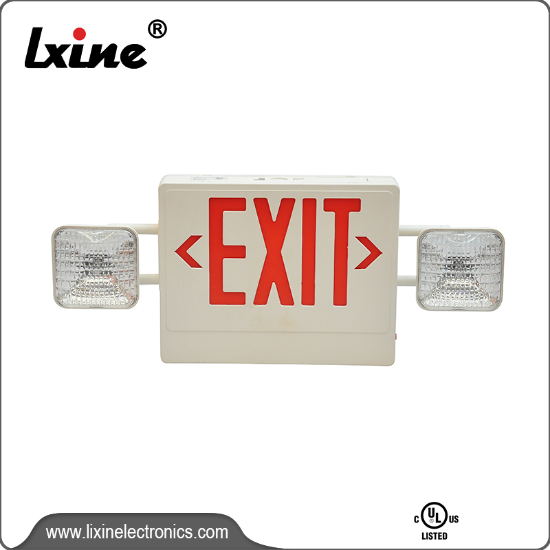 UL LED Exit Sign nga Emergency Light Combo LX-7603LG R