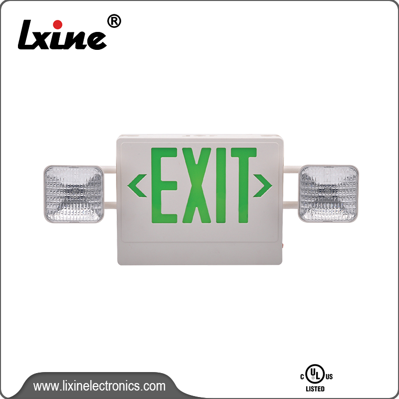 UL Exit Sign Emergency Light Combo LX-7603G R