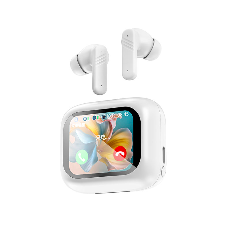 Full Color Touch Screen ANC+ENC Noise Reduction TWS Earbud T-LX