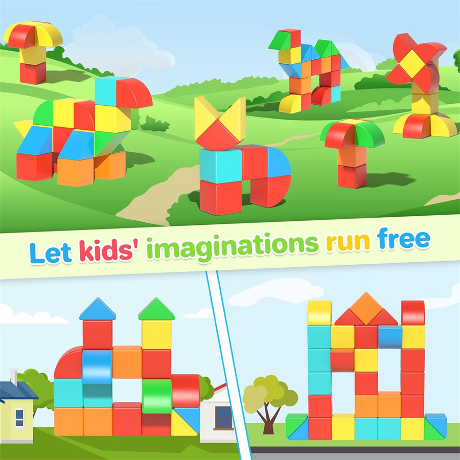 Magnetic Blocks Cubes Toddler Toys Educational Con02pks