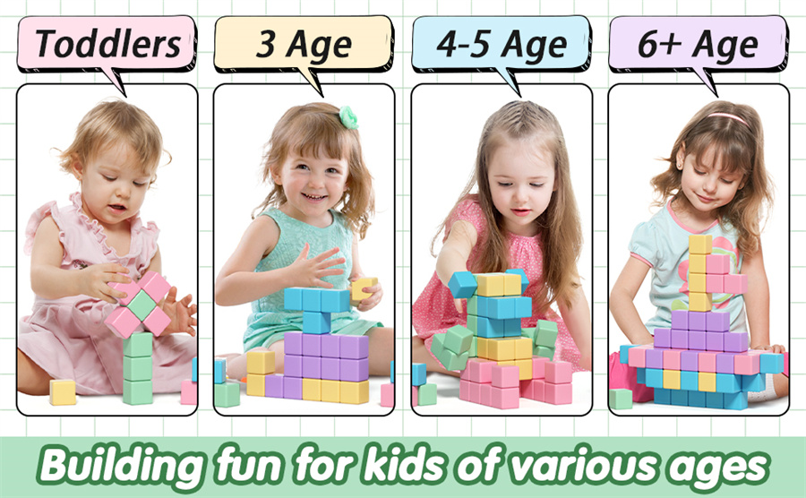Magnetic Blocks Building Cubes for Toddlers Gifts 4w7w