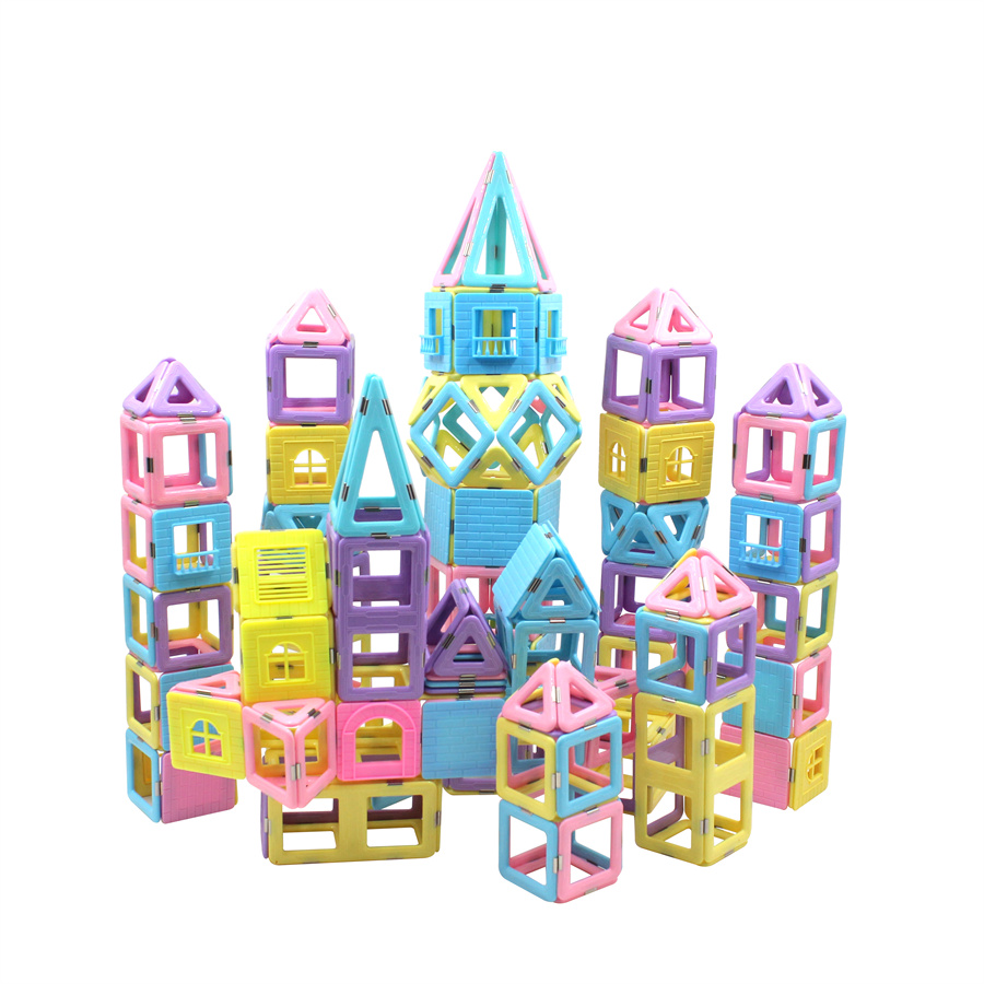 Castle Magnet Toy Building Block Magnetic Tiles for Girls Boys