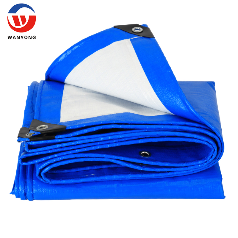 Multifunctional Blue and White PE Waterproof Tarpaulin
